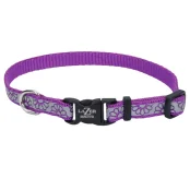 Світловідбиваючий нашийник Coastal Lazer для собак, фіолетовий, 2.5×45-71 см