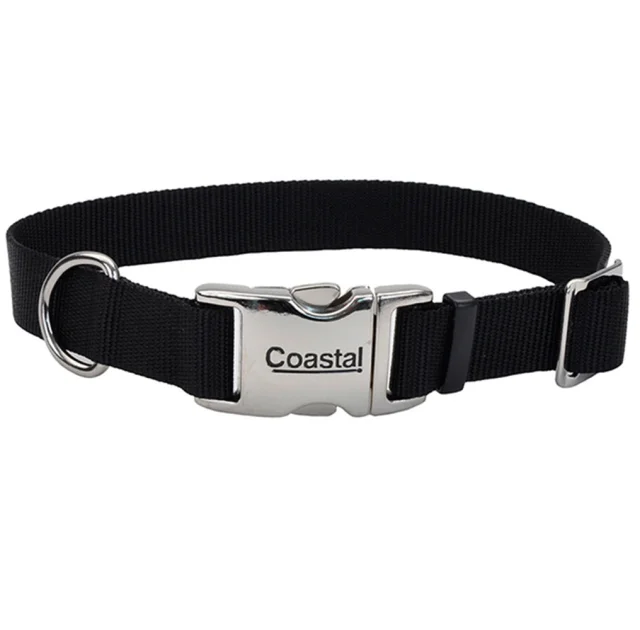 Нейлоновый ошейник Coastal Titan для собак, черный, 1.6×50 см