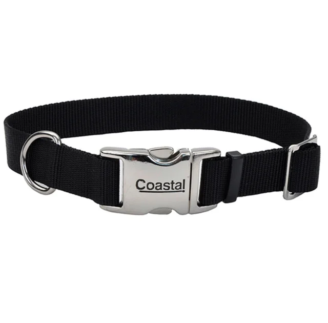 Нашийник Coastal Titan Buckle для собак, чорний, 2.5×46-66 см