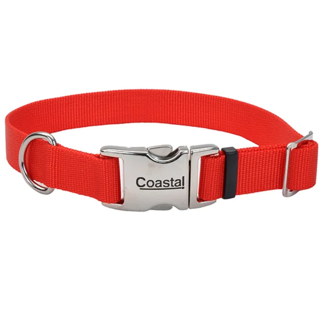 Нейлоновий нашийник Coastal Titan для собак, червоний, 2.5×50 см