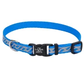 Світловідбиваючий нашийник Coastal Lazer для собак, блакитний, 1×20-30 см