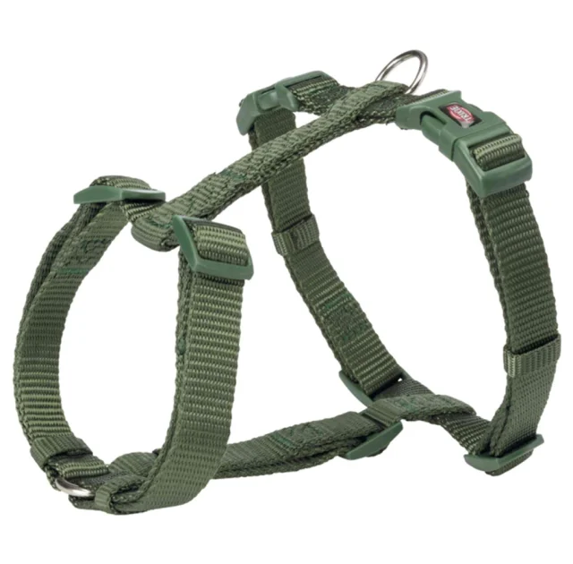 Шлея Trixie Premium H-Harness для собак, 60-87 см, 25 мм, размер L, тёмно-зелёный