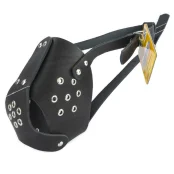 Намордник Cristel для собак, кожаный, "питбультерьер-1", чёрный