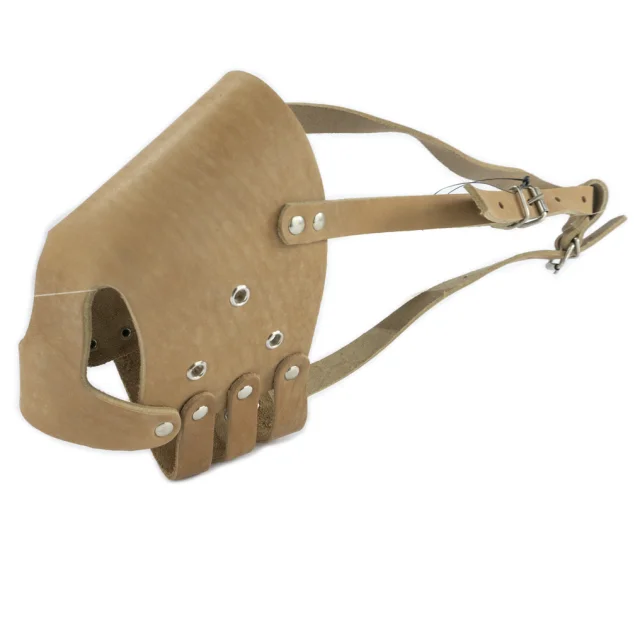 Намордник Cristel для собак, шкіряний, "Ротвейлер", бежевий