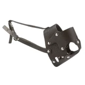 Намордник Cristel для собак, кожаный, "Спаниель", коричневый