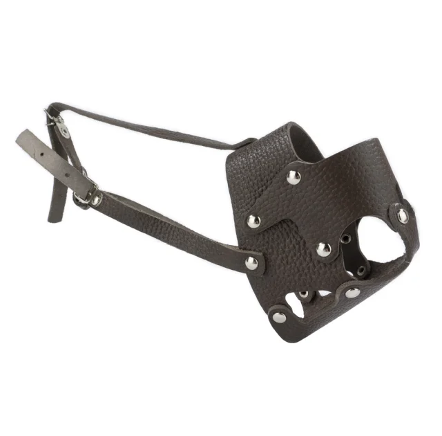 Намордник Cristel для собак, шкіряний, "Спанієль", коричневий