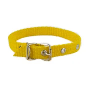 Нашийник Cristel для собак, нейлон, 13 мм / 35 см, жовтий