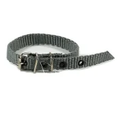 Нашийник Cristel для собак, нейлон, 13 мм / 35 см, сірий