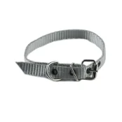 Нашийник Cristel для собак, нейлон, 15 мм / 40 см, сірий