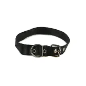 Нашийник Cristel для собак, нейлон, 20 мм / 50 см, чорний