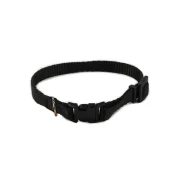 Нашийник Cristel для собак, нейлон, з пластиковою пряжкою, 15 мм / 40 см, чорний