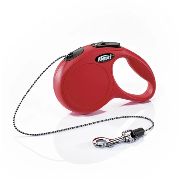 Рулетка Flexi New Classic XS, для котов, 3м, трос, красная