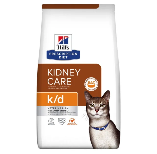 Сухой корм Hills Prescription Diet K/D для кошек с сердечной и почечной недостаточностью, 3 кг