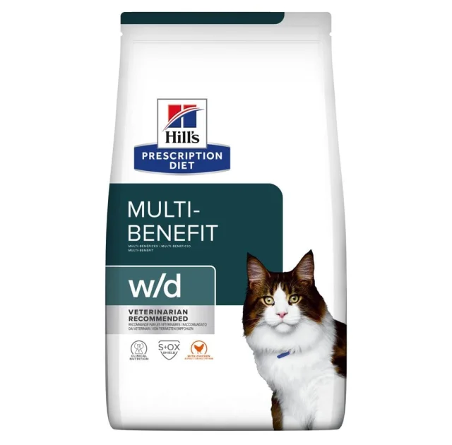Сухой корм Hills Prescription Diet W/D для кошек, для предотвращения проблем с лишним весом, 1.5 кг