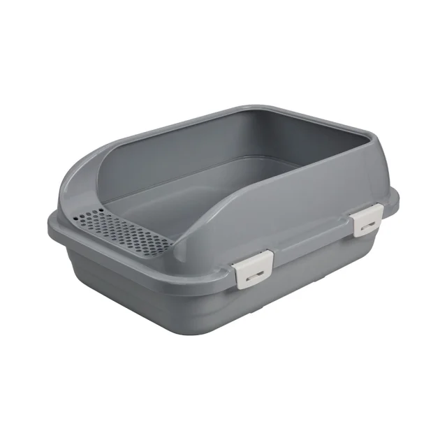 Туалет AnimAll для кошек, под наполнитель, с лопаткой, 58×42×24 см, серый