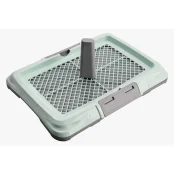 Туалет AnimAll для собак, під пелюшку, з сіткою, стовпчиком для пса, розмір S, 47.5×35.5×5 см, м'ятний