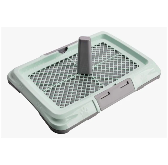 Туалет AnimAll для собак, під пелюшку, з сіткою, стовпчиком для пса, розмір S, 47.5×35.5×5 см, м'ятний