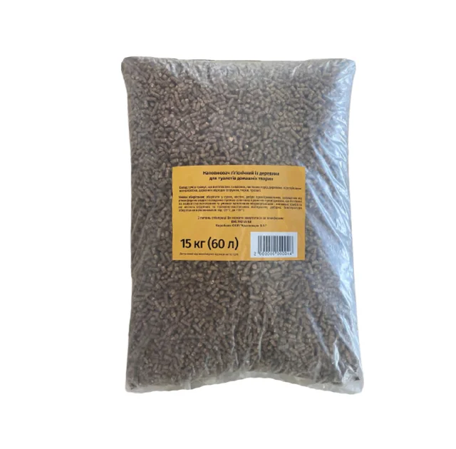 Деревний наповнювач Котячі справи, для котячих туалетів, 15 кг