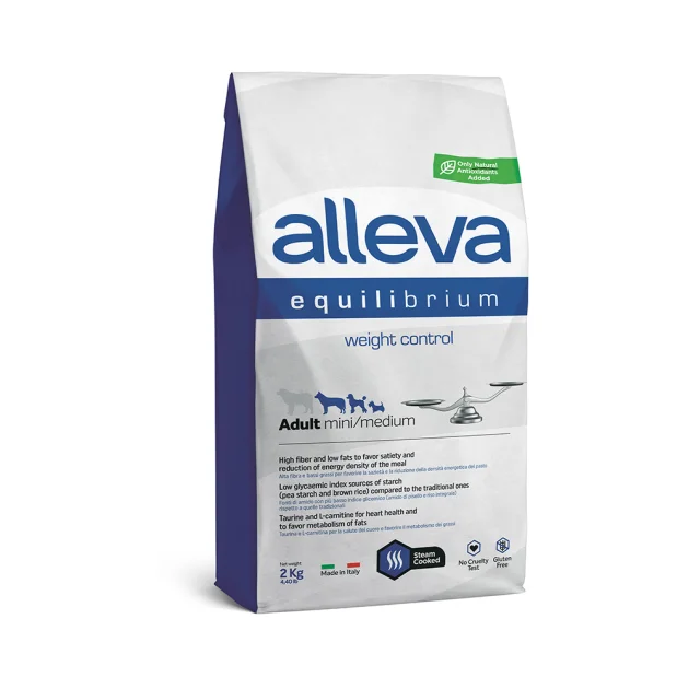 Сухой корм Alleva Equilibrium Weight Control Adult Mini/Medium для собак склонных к набору лишнего веса, 2 кг