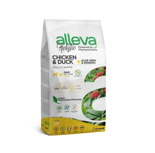 Сухий корм Alleva Holistic Adult Chicken&Duck Mini для дорослих собак дрібних порід, курка та качка, 2 кг