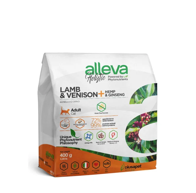 Сухий корм Alleva Holistic Cat Adult Lamb&Venison для дорослих котів, ягня та оленина, 400 г