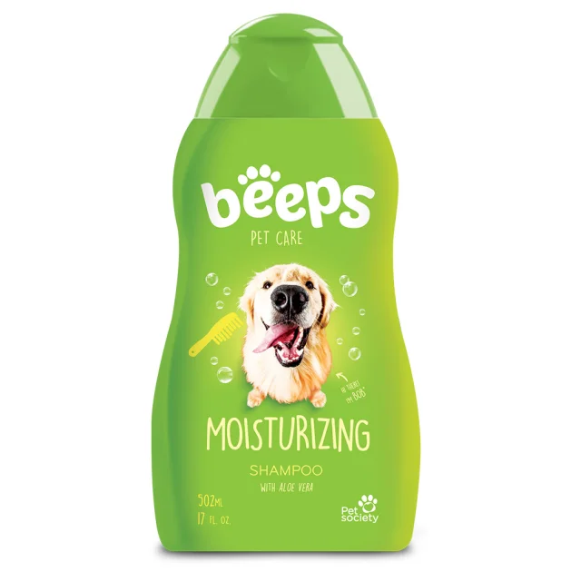 Шампунь Beeps Moisturizing Shampoo для собак і котів, з алое вера та ароматом зеленого яблука, 502 мл