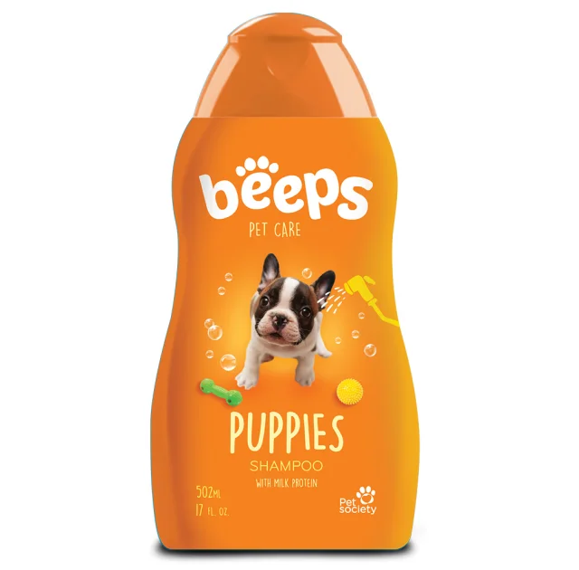Шампунь Beeps Puppies для цуценят, з молочним протеїном та ароматом дитячої присипки, 502 мл