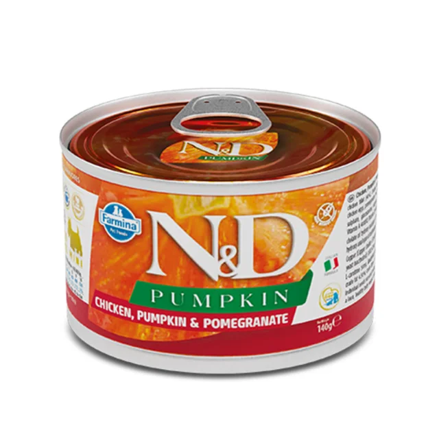 Вологий корм Farmina N&D Grain Pumpkin Chicken Adult Mini для собак дрібних порід, гарбуз/курка/гранат, 140 г