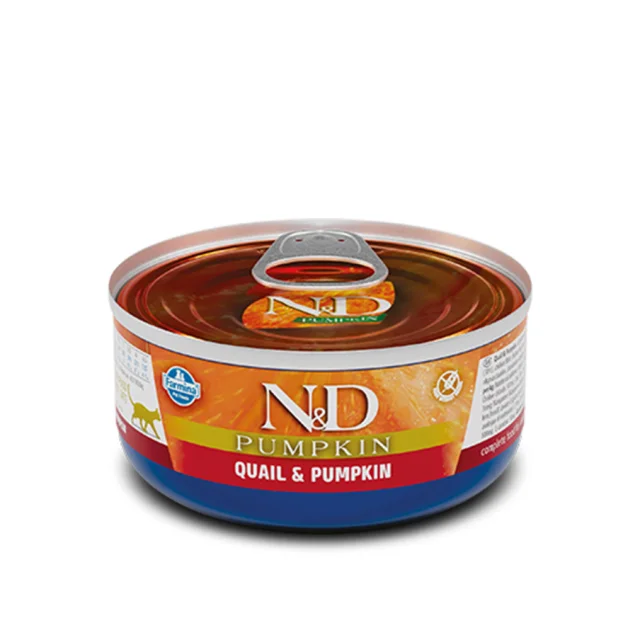 Вологий корм Farmina N&D Grain Free Pumpkin Quail Adult для котів, беззерновий з гарбузом та перепелом, 70 г