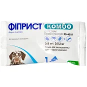 Краплі KRKA Фіприст комбо від бліх та кліщів для собак вагою 20-40 кг, 2.68 мл, ціна за 1 піпетку