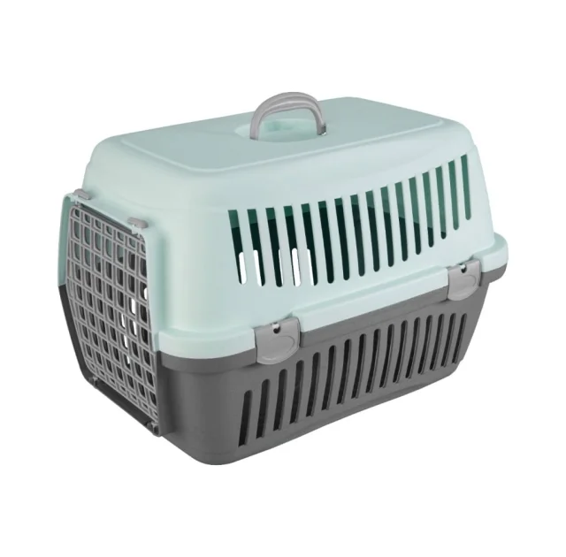 Переноска AnimAll CNR-134 для кішок і собак, сіро-м'ятна, 58×42×42 см