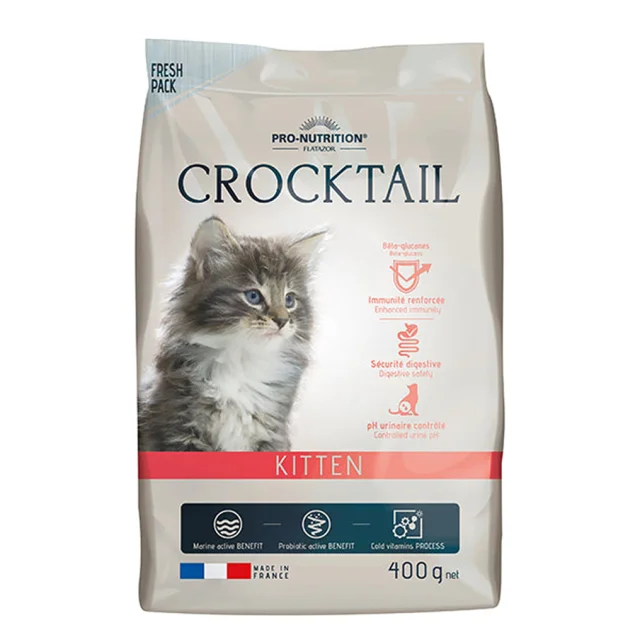 Сухой корм Pro-Nutrition Flatazor Crocktail Kitten для котят и кошек в конце беременности и во время лактации, 400 г