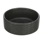 Миска Trixie Ceramic Bowl для собак і кішок, кераміка, чорна, 0.9л/16 см