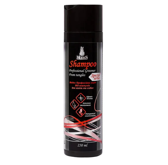 Шампунь Modes Shampoo Professional Groomer від ковтунів для котів та собак, 250 мл