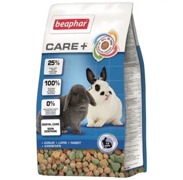 Полнорационный корм Beaphar Care+ Rabbit для кроликов, экструдированный, 1.5 кг