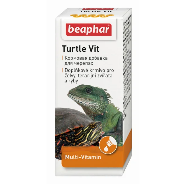 Кормовая добавка Beaphar Turtle Vit для черепах, рыб и ящериц, 20 мл