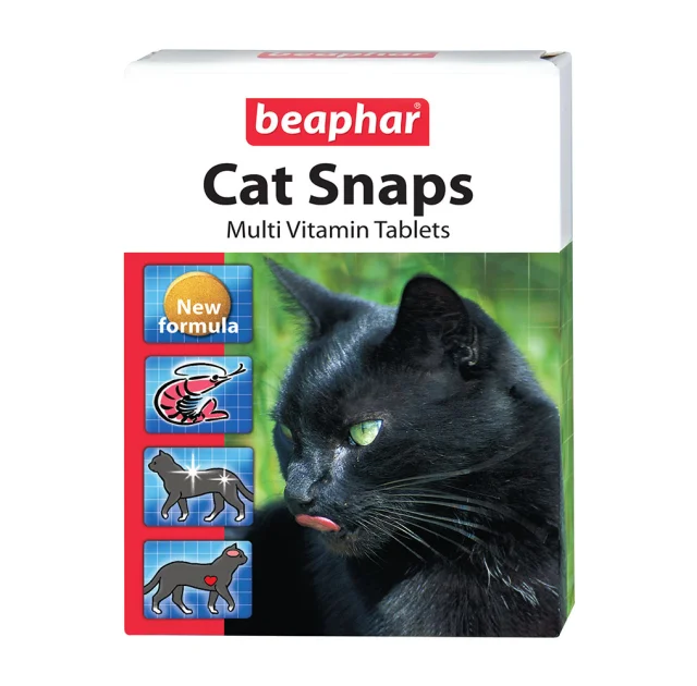 Витаминизированное лакомство Beaphar Cat Snaps с креветками, биотином и таурином для кошек, 75 табл