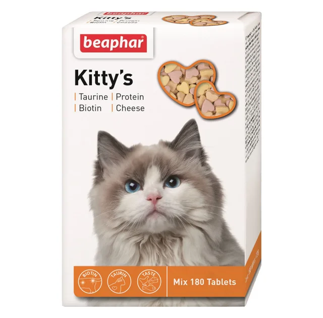 Витаминизированное лакомство Beaphar Kitty's Mix для кошек, микс, 180 табл
