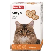 Витаминизированное лакомство Beaphar Kitty's Taurin Biotin для кошек, с таурином и биотином, 180 табл