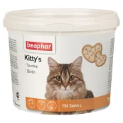 Витамизированное лакомство Beaphar Kitty's Taurin Biotin для кошек, с таурином и биотином, 750 табл