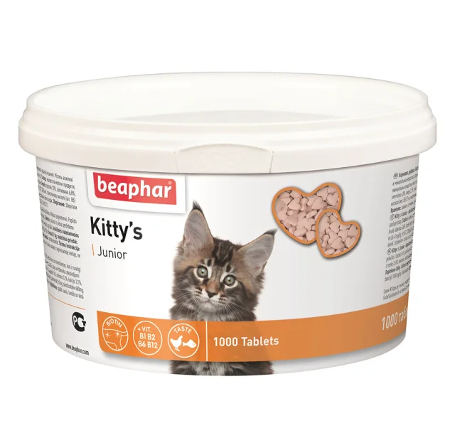 Витаминизированное лакомство Beaphar Kitty's Junior для котят, 1000 табл