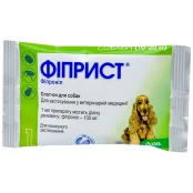 Краплі KRKA Фіприст спот он від бліх та кліщів для собак вагою 10-20 кг, 1.34 мл, ціна за 1 піпетку