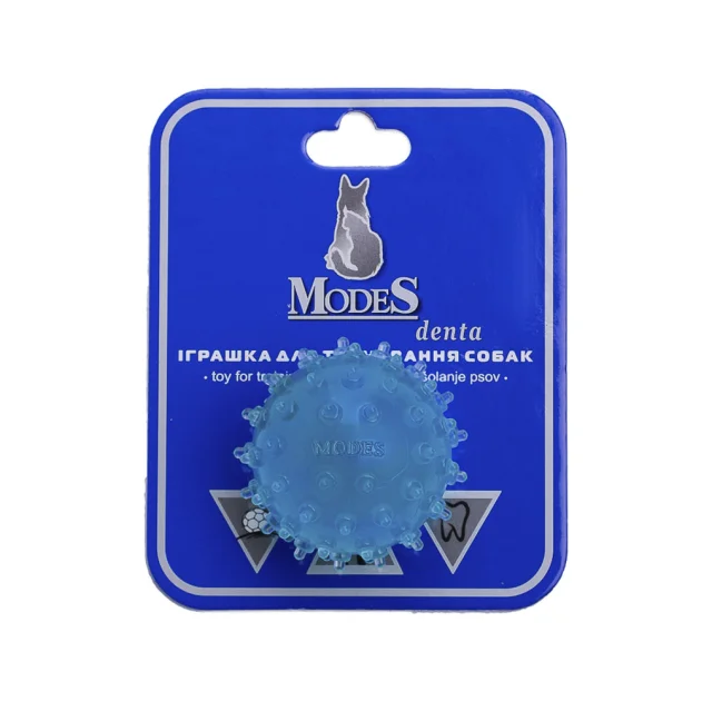 Іграшка Modes Denta м'яч міна для собак, розмір XS, 4 см, блакитний