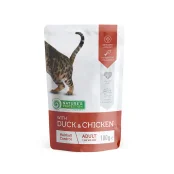 Влажный корм Natures Protection Hairball Duck&Chicken, для вывода шерсти у кошек, с уткой и курицей, 100 г