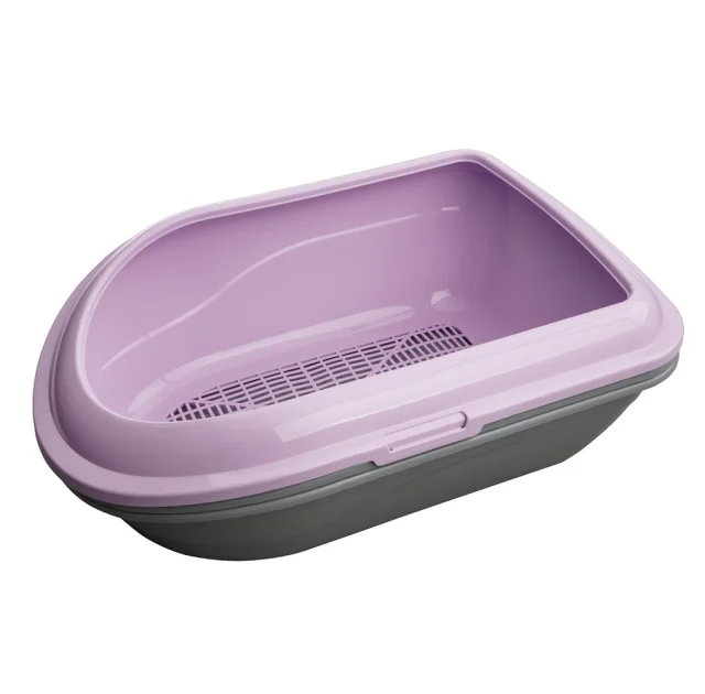 Туалет AnimAll CNR-130 для котів, під наповнювач, з сіткою, фіолетовий, 57×39×23 см