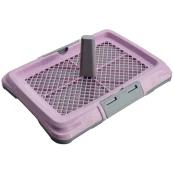 Туалет AnimAll для собак, под пелёнку, с сеткой, столбиком для кобеля, размер L, 62×46×5 см, фиолетовый