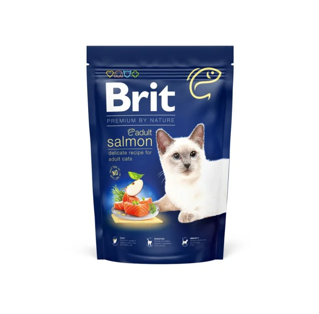 Сухой корм Brit Premium by Nature Cat Adult для взрослых кошек, с лососем, 1.5 кг