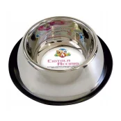 Миска Croci Мас для собак, нержавіюча, металік, 0.9 л, 24 см