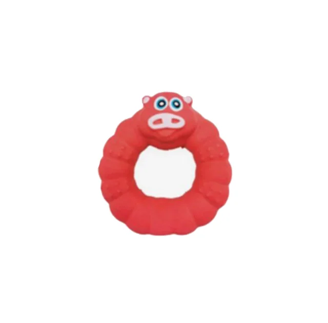 Игрушка с пищалкой Croci Animals кольцо со зверюшками, латекс, 9 см