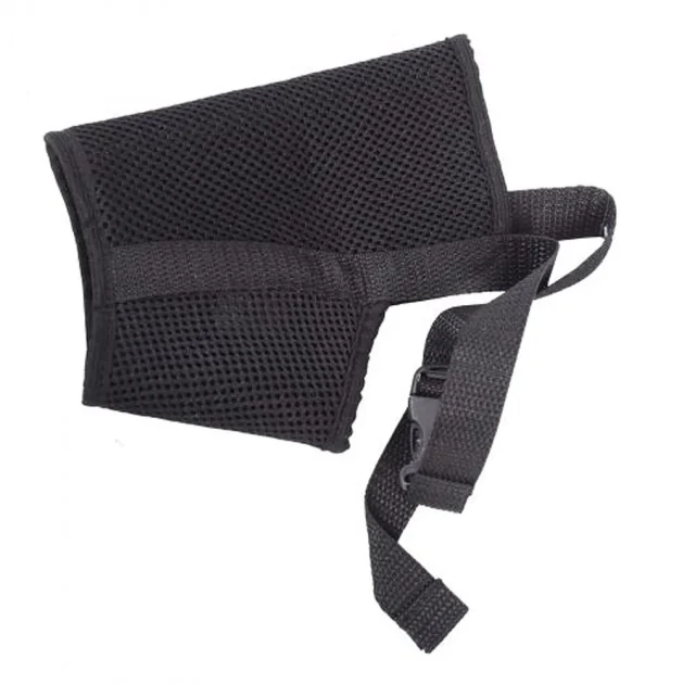 Намордник Природа №4 м'який, для собак, дог, нейлоновий, чорний